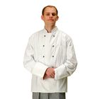 Bequeme weiße Hauptküchenchef-Jacken mit doppelten entfernbaren Knöpfen