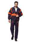 Baumwollgewebe-industrielle Arbeits-Uniformen 100% mit orange abnehmbaren Ärmeln