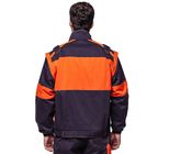 Kontrast-Farborange industrielle Arbeits-Jacken-Baumwolle 100% mit abnehmbaren Ärmeln