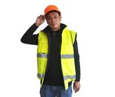 Beflecken Sie beständige hohe Sicht-Arbeits-Uniform-Sicherheits-Jacke mit abnehmbaren Ärmeln