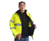 Beflecken Sie beständige hohe Sicht-Arbeits-Uniform-Sicherheits-Jacke mit abnehmbaren Ärmeln
