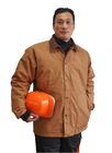 Baumwollsegeltuch-Winter-Arbeits-Jacken 100% mit Kordsamt-Kragen und Messing-Reißverschluss