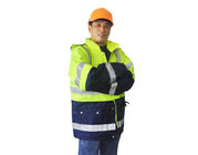 Zwei Ton-Breathable Winter-Sicherheits-Jacken reflektierend, Oxford-hallo Kraft-Arbeits-Jacken 