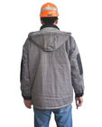 Zwei Ton-Sicherheits-Hochleistungswinter-Arbeits-Jacke mit Sturm-Taschen und Auffüllen-Haube