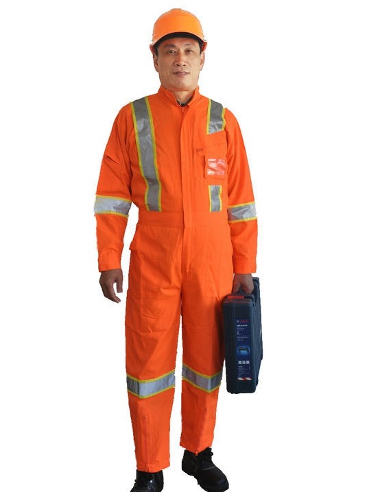 Weicher hoher Sicht-Overall/reflektierende Sicherheits-Arbeitskleidung mit klarer Identifikations-Tasche