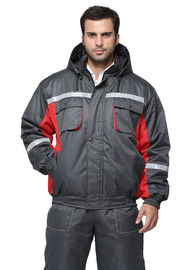 Polyester-Oxford-Arbeitskleidungs-Winter-Jacken-Wind 100% beständig mit PU nach innen beschichtet